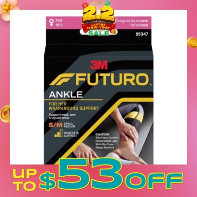 FUTURO™ For Her Slim Silhouette Ankle Support Size S-M 1s