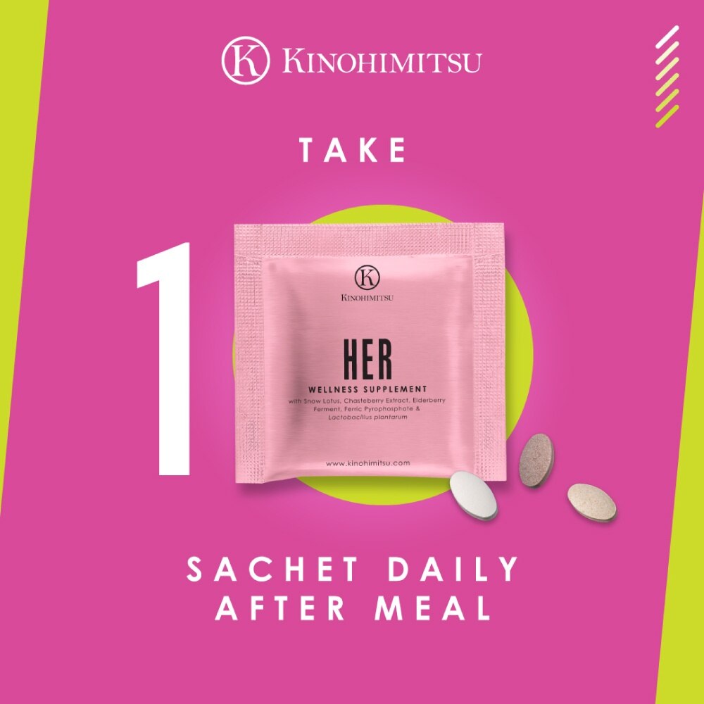 Her 3-In-1 Wellness Supplement Daily Sachet (For Clock Turner, Tummy Tamer & Health Defender) 14s