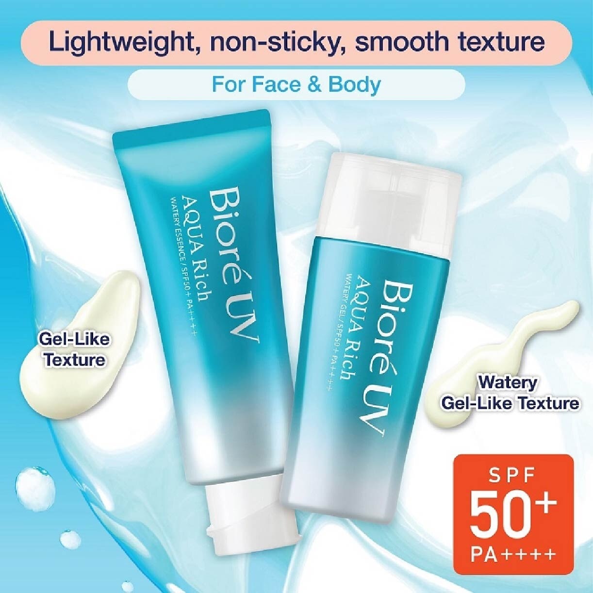 UV Aqua Rich Watery Essence SPF50+ PA++++ Sunscreen (Micro Defense UV Protection + Suitable for Face & Body) 70g