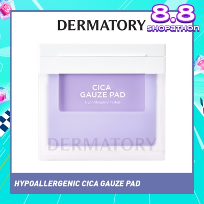 DERMATORY Hypoallergenic Cica Gauze Pad (For Intensive Calming & Suitable For Dry & Sensitive Skin) 80s