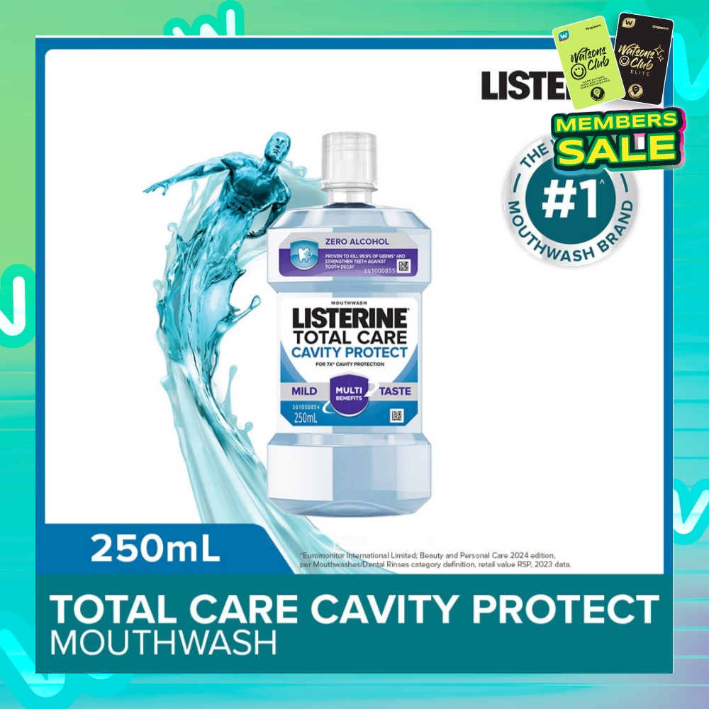 Listerine Total Care Cavity Protect Mild Mouthwash 250ml