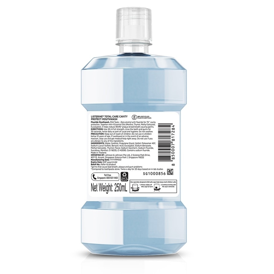 Total Care Cavity Protect Mild Mouthwash (Alcohol-Free) 250ml