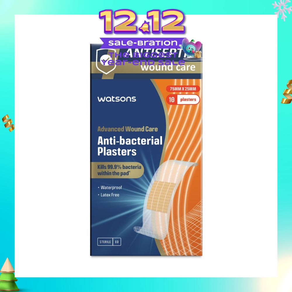 Anti-Bacterial Plaster 75mm x 25mm 10s
