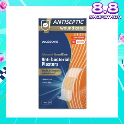 WATSONS Anti-Bacterial Plaster 75mm x 25mm 10s