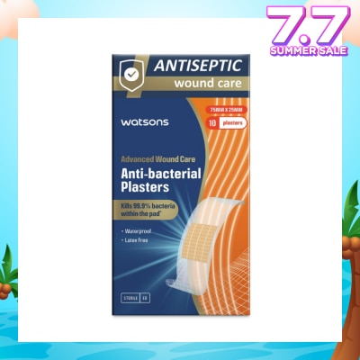 WATSONS Anti-Bacterial Plaster 75mm x 25mm 10s