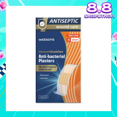 WATSONS Anti-Bacterial Plaster 75mm x 25mm 10s