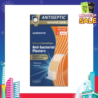 WATSONS Anti-Bacterial Plaster 75mm x 25mm 10s