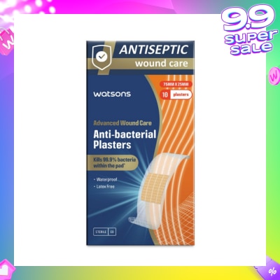 WATSONS Anti-Bacterial Plaster 75mm x 25mm 10s