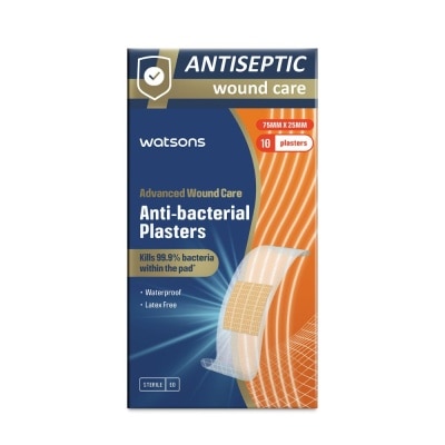 WATSONS Anti-Bacterial Plaster 75mm x 25mm 10s