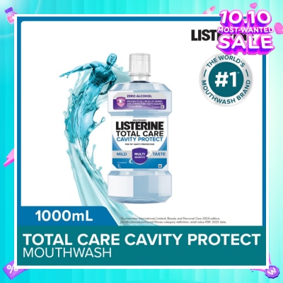 LISTERINE Listerine Total Care Cavity Protect Mild Mouthwash (Alcohol-Free) 1000ml