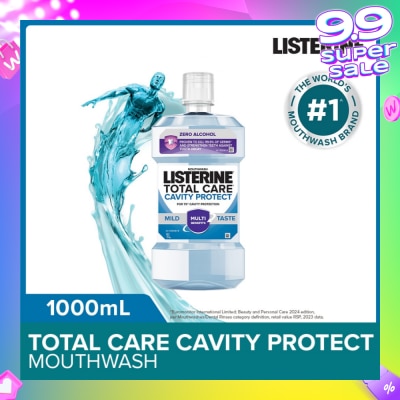 LISTERINE Listerine Total Care Cavity Protect Mild Mouthwash (Alcohol-Free) 1000ml