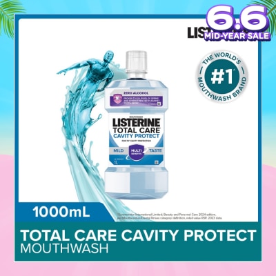 LISTERINE Listerine Total Care Cavity Protect Mild Mouthwash (Alcohol-Free) 1000ml