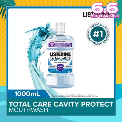 LISTERINE Listerine Total Care Cavity Protect Mild Mouthwash (Alcohol-Free) 1000ml