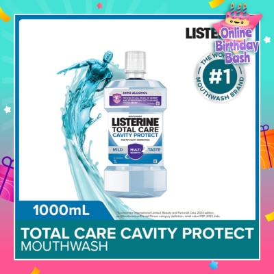 LISTERINE Listerine Total Care Cavity Protect Mild Mouthwash (Alcohol-Free) 1000ml