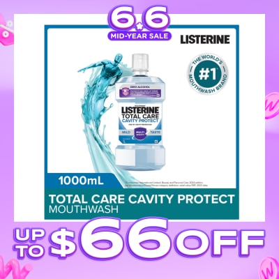 LISTERINE - Listerine Total Care Cavity Protect Mild Mouthwash (Alcohol-Free) 1000ml