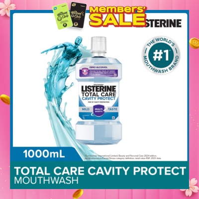 LISTERINE Listerine Total Care Cavity Protect Mild Mouthwash (Alcohol-Free) 1000ml