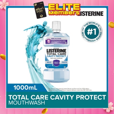 LISTERINE Listerine Total Care Cavity Protect Mild Mouthwash (Alcohol-Free) 1000ml