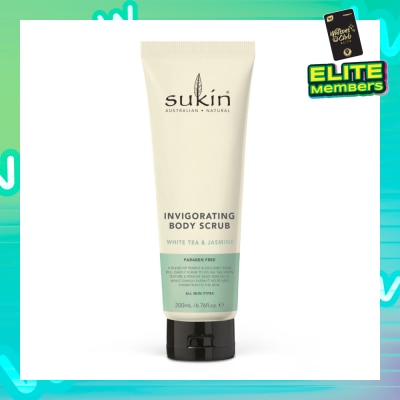 SUKIN Invigorating Body Scrub White Tea & Jasmine (To Polish Skin Texture, Remove Dead Skin Cells & Add Hydration To Skin) 200ml