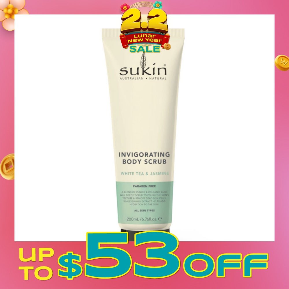 Invigorating Body Scrub White Tea & Jasmine (To Polish Skin Texture, Remove Dead Skin Cells & Add Hydration To Skin) 200ml