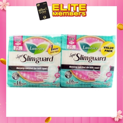LAURIER Super Slimguard Day 25cm Sanitary Napkin 16s x 2s