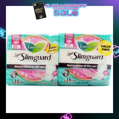 LAURIER Super Slimguard Day 25cm Sanitary Napkin 16s x 2s