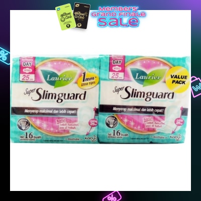 LAURIER Super Slimguard Day 25cm Sanitary Napkin 16s x 2s