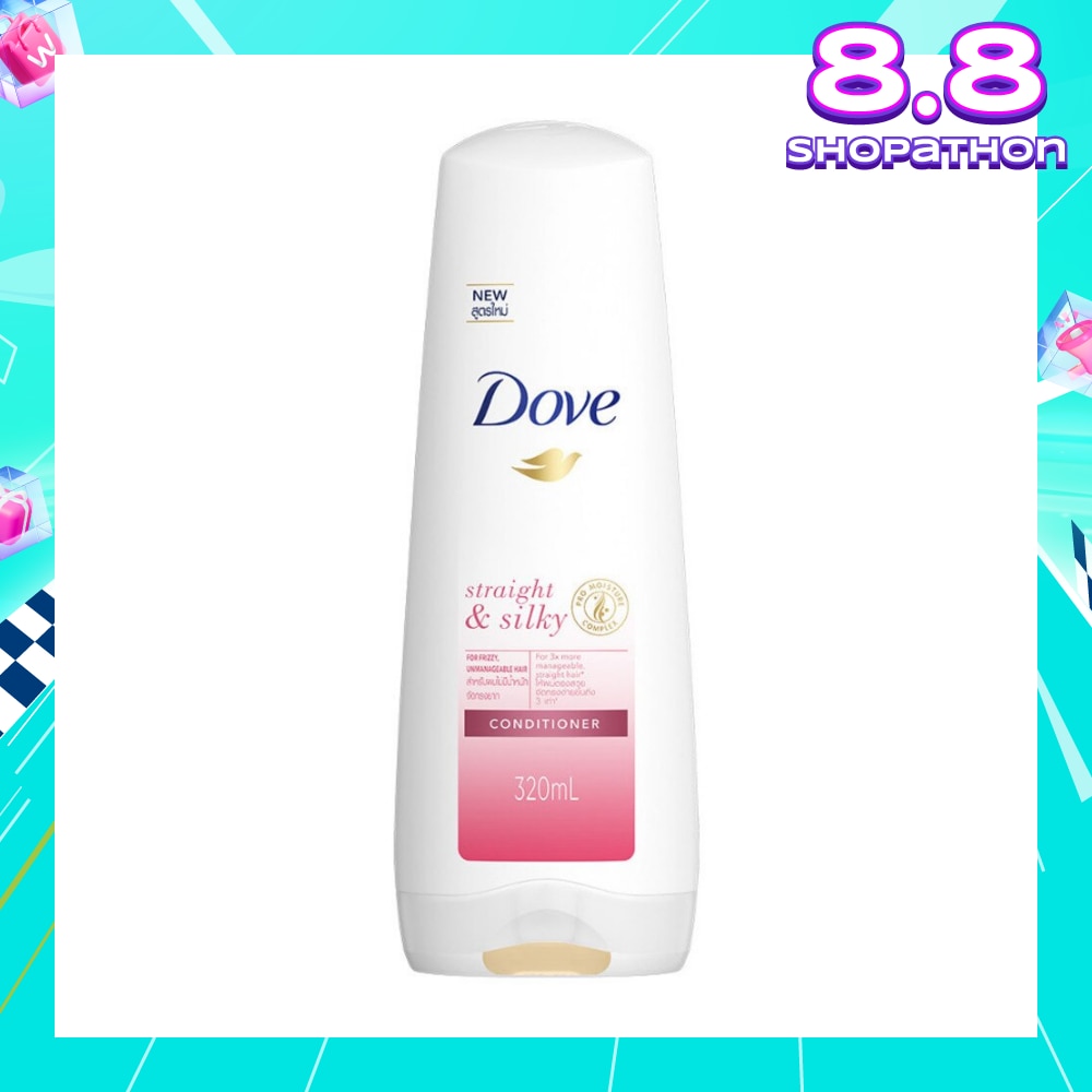 Dove Straight & Silky Conditioner 330ml