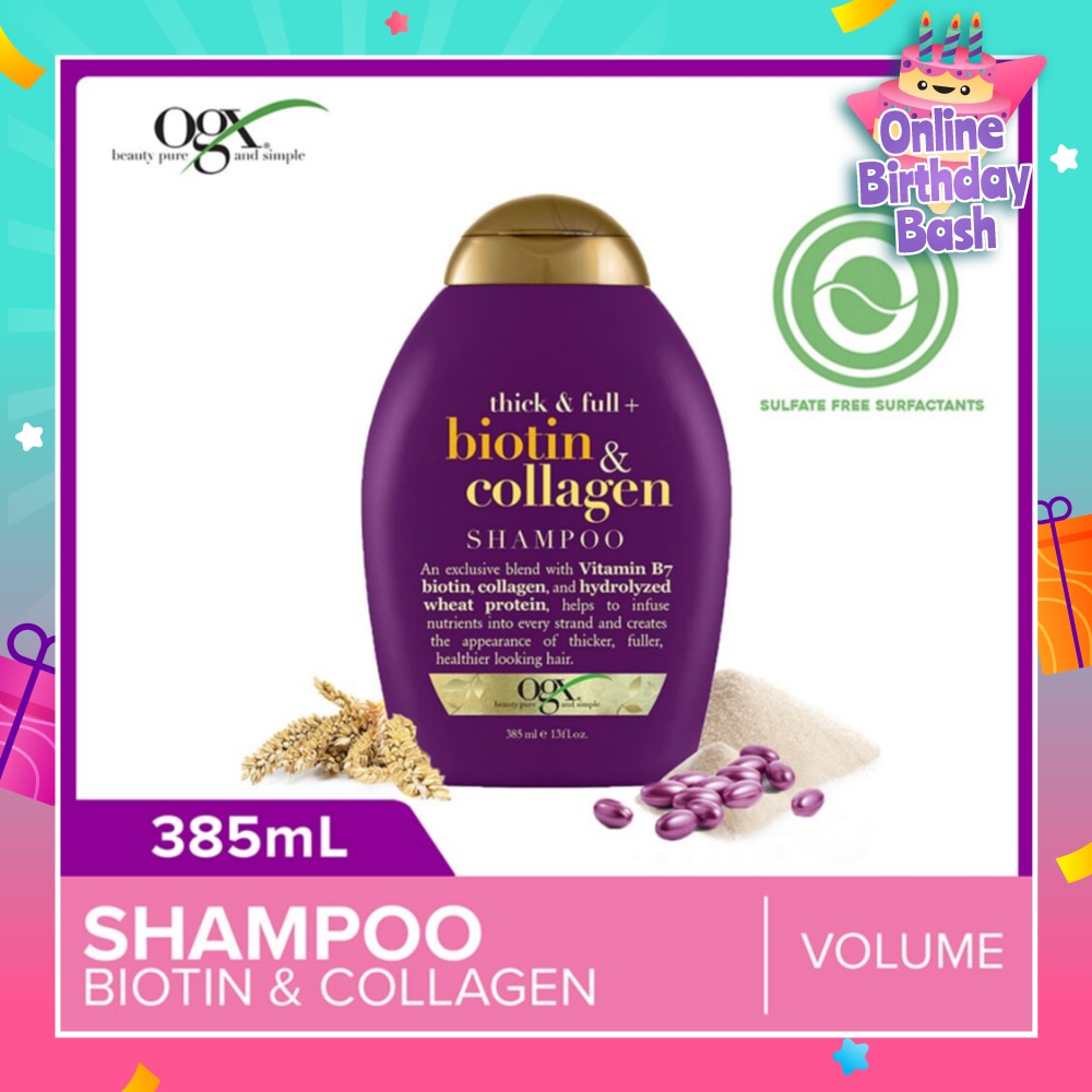 Biotin & Collagen Shampoo + Thick & Full (For Normal To Thinning Hair) 385ml