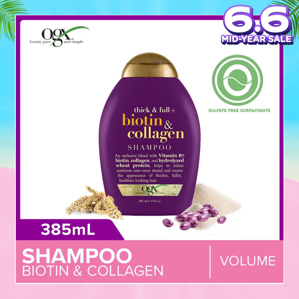 Biotin & Collagen Shampoo + Thick & Full (For Normal To Thinning Hair) 385ml