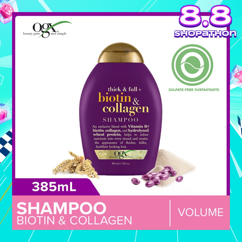 Biotin & Collagen Shampoo + Thick & Full (For Normal To Thinning Hair) 385ml
