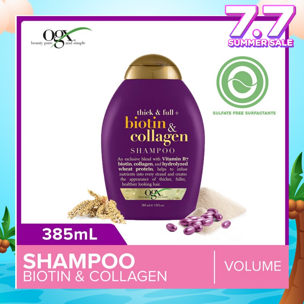 Biotin & Collagen Shampoo + Thick & Full (For Normal To Thinning Hair) 385ml