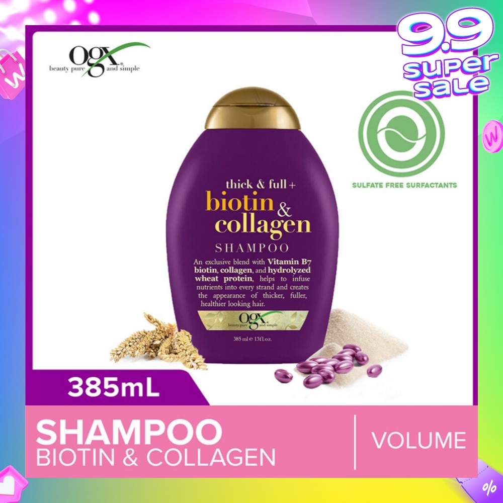Biotin & Collagen Shampoo + Thick & Full (For Normal To Thinning Hair) 385ml