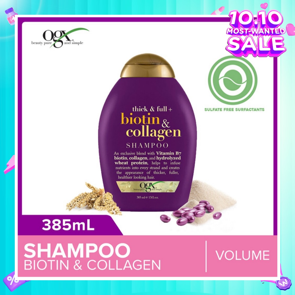 Biotin & Collagen Shampoo + Thick & Full (For Normal To Thinning Hair) 385ml