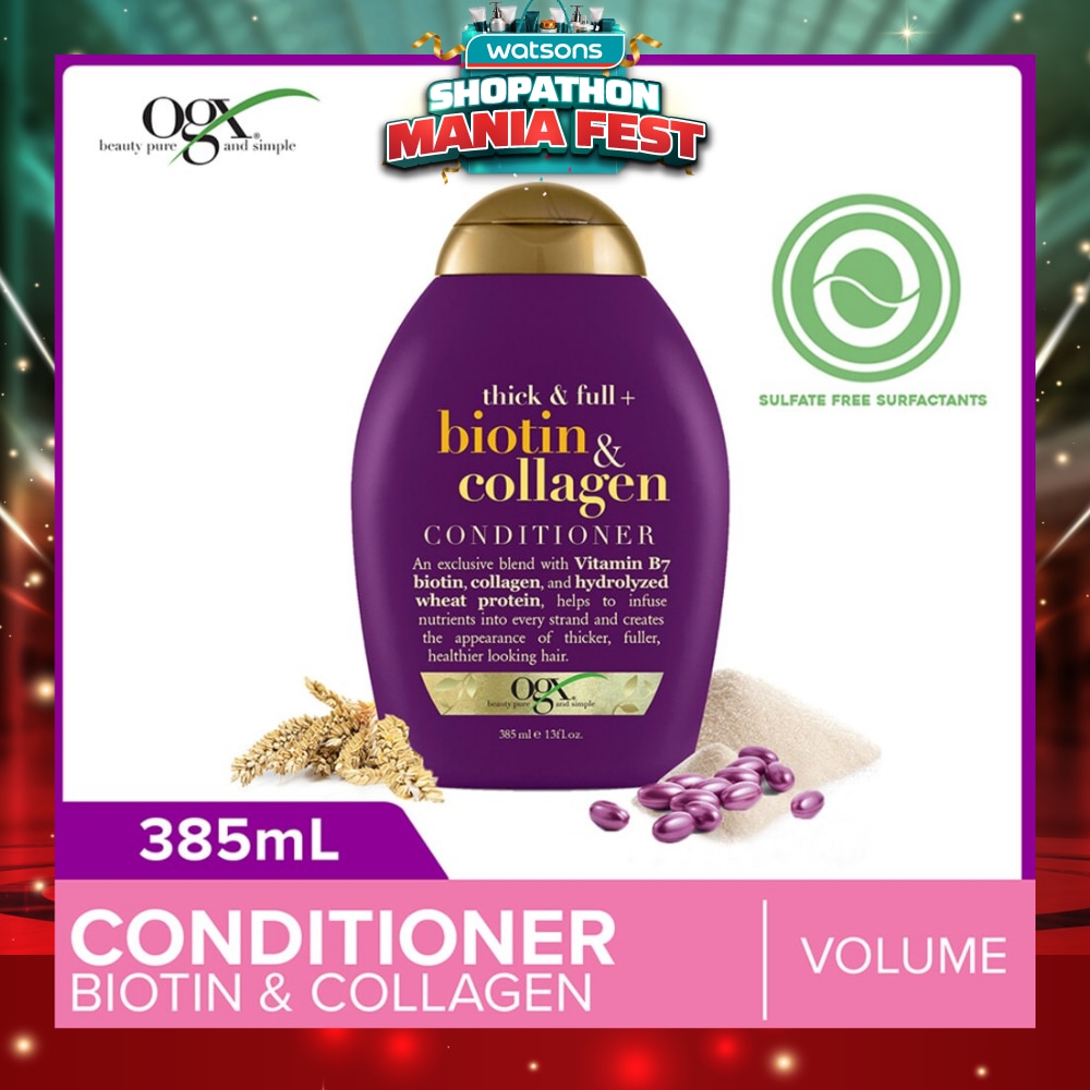 Biotin & Collagen Conditioner + Thick & Full (For Normal To Thinning Hair) 385ml