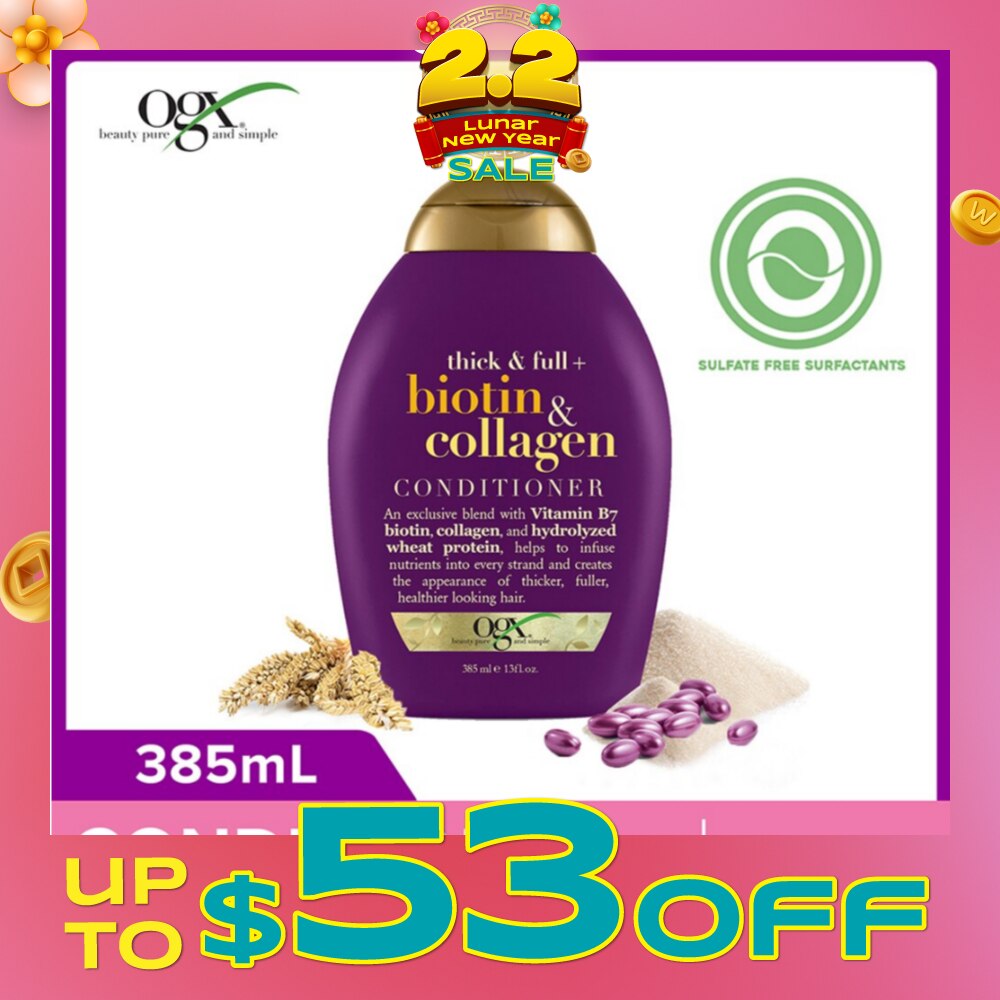 Biotin & Collagen Conditioner + Thick & Full (For Normal To Thinning Hair) 385ml