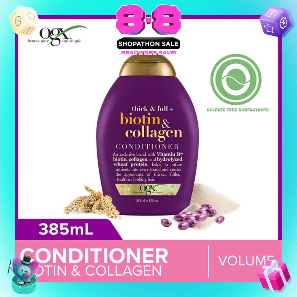 Biotin & Collagen Conditioner + Thick & Full (For Normal To Thinning Hair) 385ml