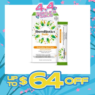 IBEROBIOTICS - Daily Everyday Gut Care Health Supplement Sacthet 20s