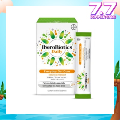 IBEROBIOTICS Daily Everyday Gut Care Health Supplement Sacthet (Gluten & Lactose Free) 20s