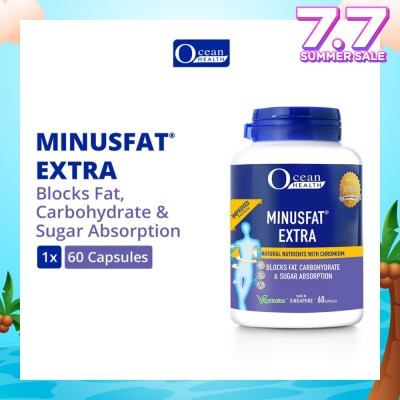 OCEAN HEALTH Minus Fat Extra Natural Nutrients With Chromium Vegetarian Capsule (To Blocks Fat, Carbohydrate & Sugar Absorption) 60s