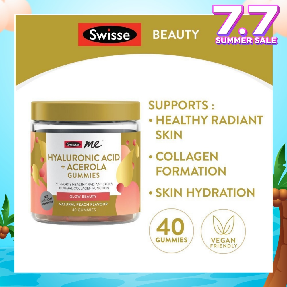 Me Hyaluronic Acid + Acerola Gummies Natural Peach Flavour 40s (Expiry: Feb`2026)