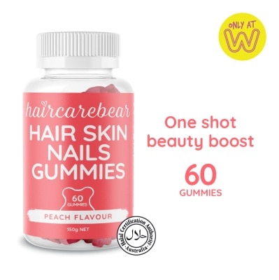 HAIRCAREBEAR Hair Skin Nail Gummies Peach 60s