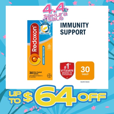 REDOXON - Triple Action Immunity Support Film Coated Tablet (Zinc, Vitamin C & D) 30s