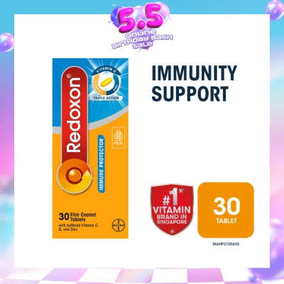 REDOXON - Triple Action Immunity Support Film Coated Tablet (Zinc, Vitamin C & D) 30s