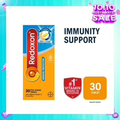 REDOXON Triple Action Immunity Support Film Coated Tablet (Zinc, Vitamin C & D) 30s