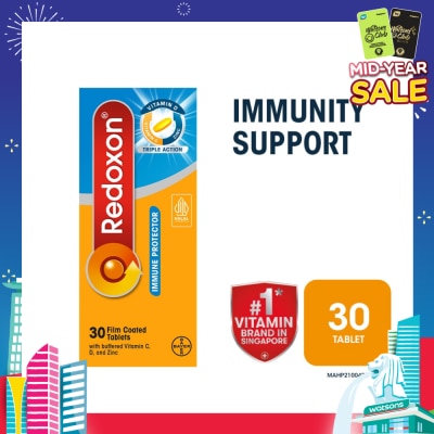 REDOXON Triple Action Immunity Support Film Coated Tablet (Zinc, Vitamin C & D) 30s