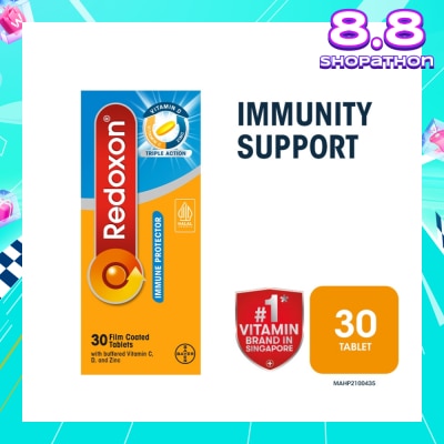 REDOXON Triple Action Immunity Support Film Coated Tablet (Zinc, Vitamin C & D) 30s