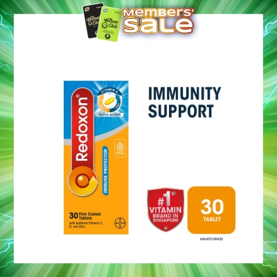 REDOXON - Triple Action Immunity Support Film Coated Tablet (Zinc, Vitamin C & D) 30s