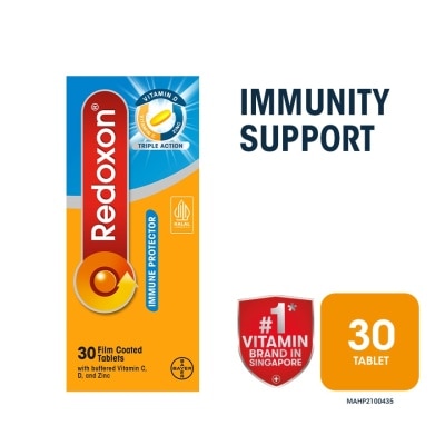 REDOXON Triple Action Immunity Support Film Coated Tablet (Zinc, Vitamin C & D) 30s