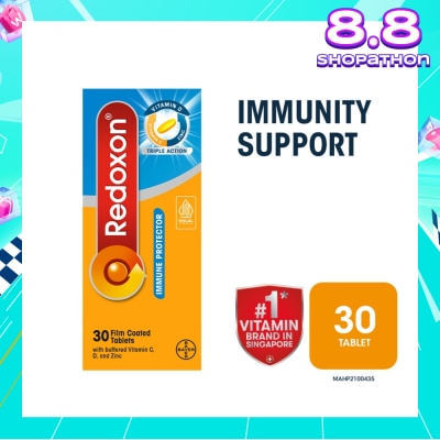 REDOXON Triple Action Immunity Support Film Coated Tablet (Zinc, Vitamin C & D) 30s