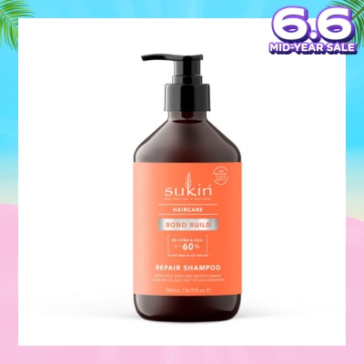 SUKIN Bond Build Repair Shampoo (To Repair Split Ends & Damage Hair) 500ml